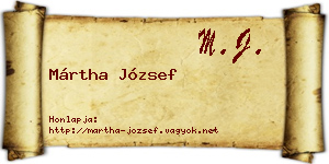 Mártha József névjegykártya