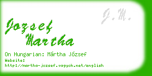 jozsef martha business card