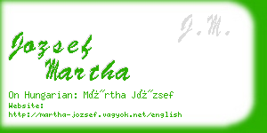 jozsef martha business card